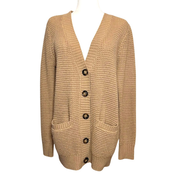 Forever 21 Camel Tan 5 Button Oversized Cardigan w Pockets Small - Picture 1 of 7